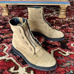 All Saints Tan Lace Up Boots